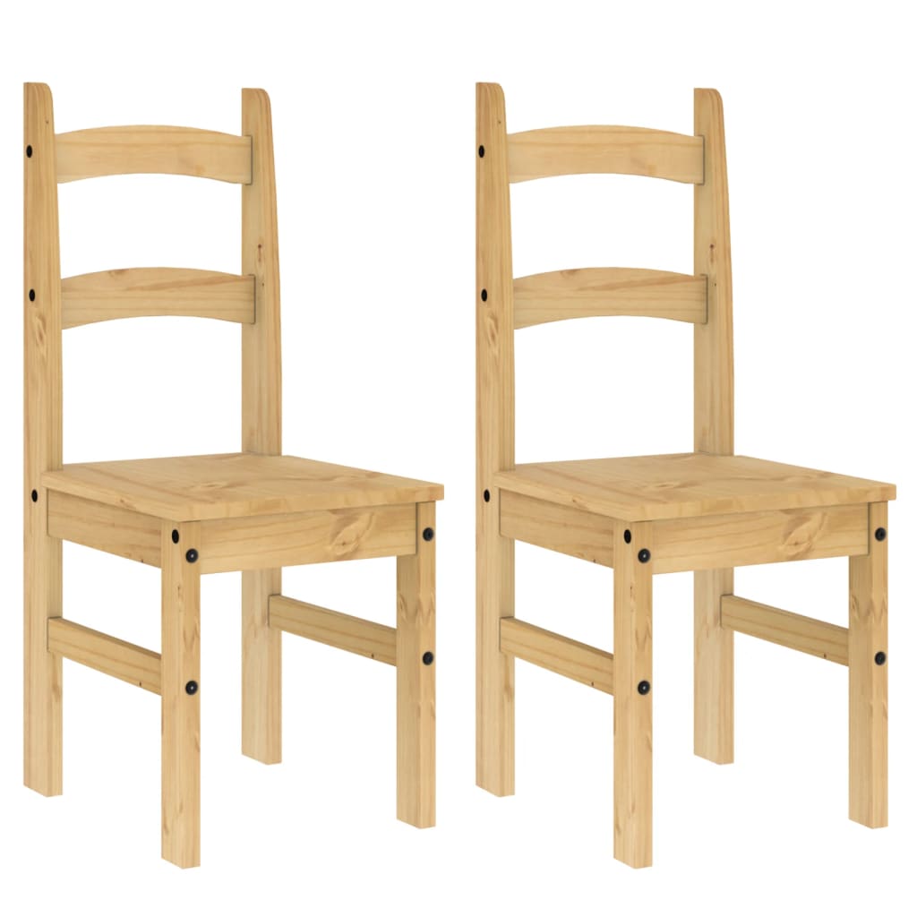 Sillas de comedor 2 uds madera maciza de pino 40x46x99 cm