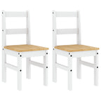 Sillas de comedor PANAMA 2 uds madera pino blanco 40x46x90 cm