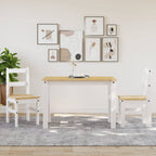 Sillas de comedor PANAMA 2 uds madera pino blanco 40x46x90 cm