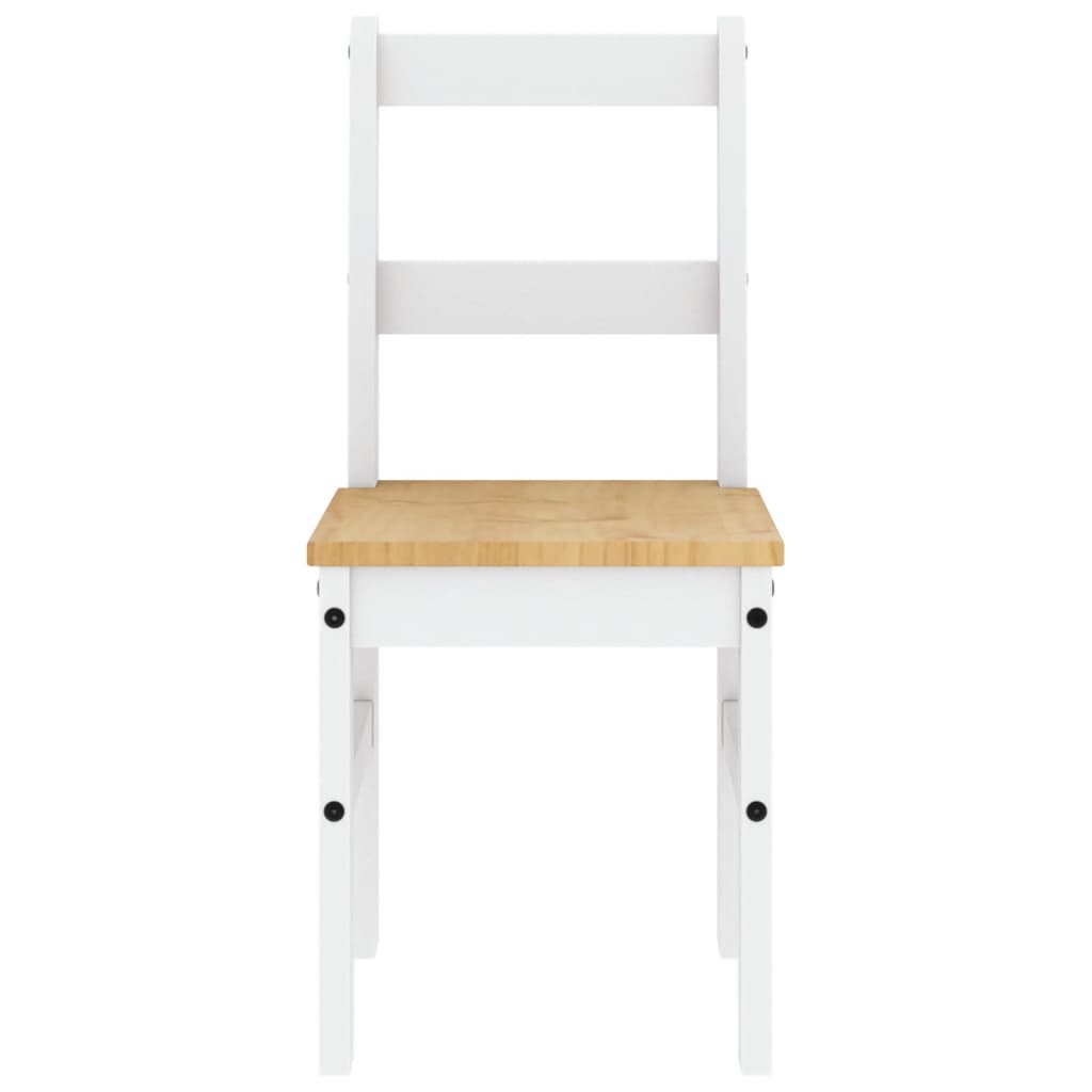 Sillas de comedor PANAMA 2 uds madera pino blanco 40x46x90 cm