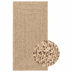 Alfombra ZIZUR apariencia de yute interior exterior 100x200 cm