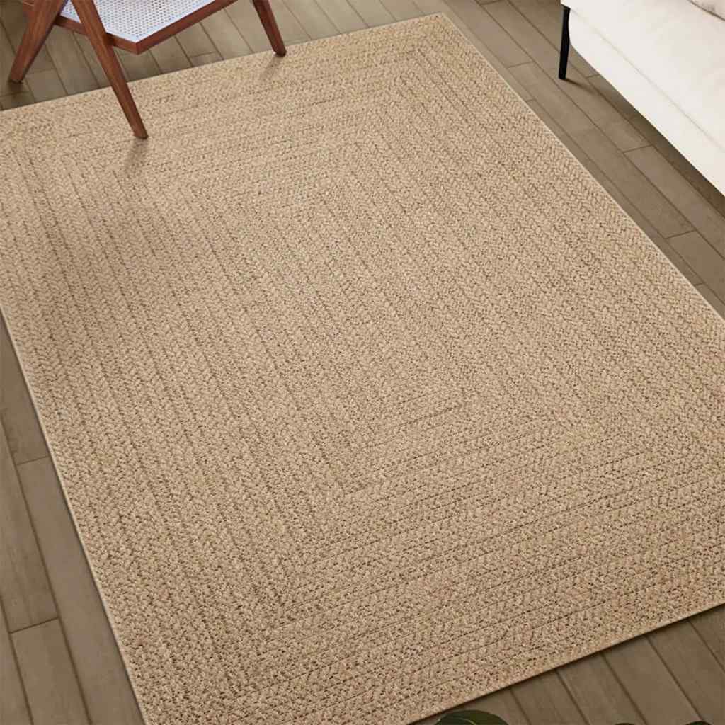 Alfombra ZIZUR apariencia de yute interior exterior 100x200 cm