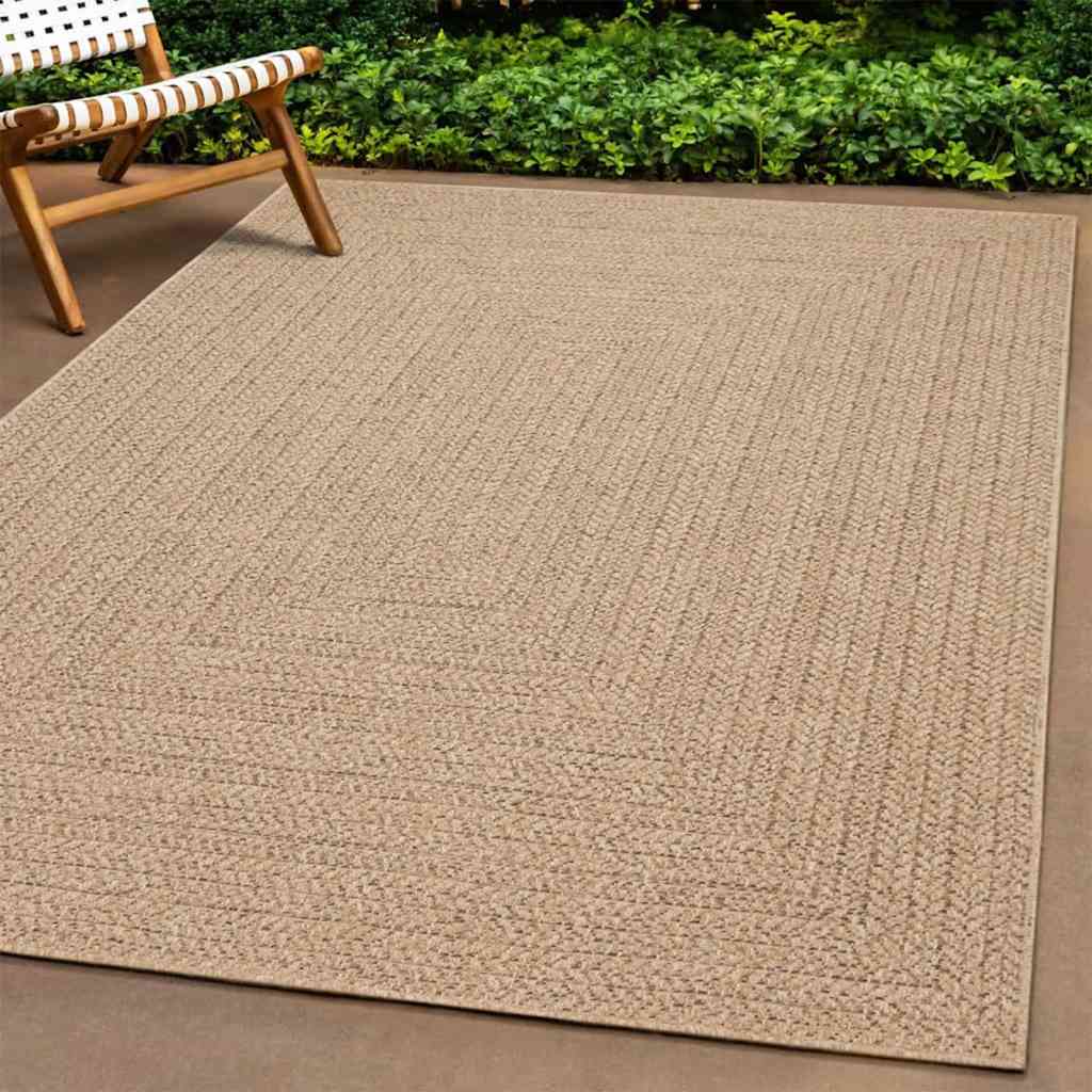 Alfombra ZIZUR apariencia de yute interior exterior 100x200 cm