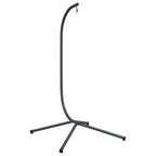 Silla colgante tipo huevo sin cesta, acero antracita