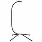 Silla colgante tipo huevo sin cesta, acero antracita
