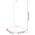 Silla colgante tipo huevo sin cesta, acero antracita