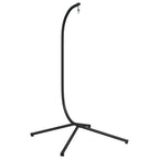 Soporte de silla colgante huevo sin cesta acero negro