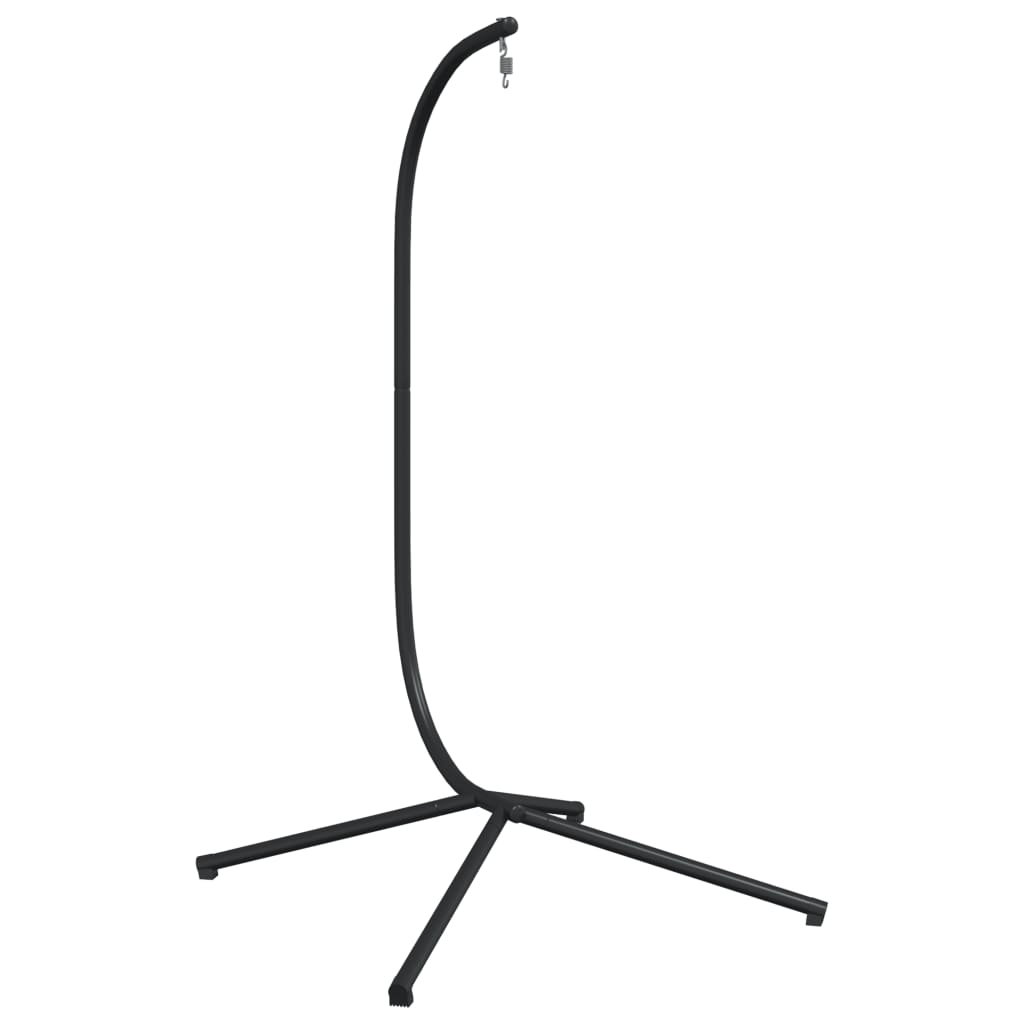 Soporte de silla colgante huevo sin cesta acero negro