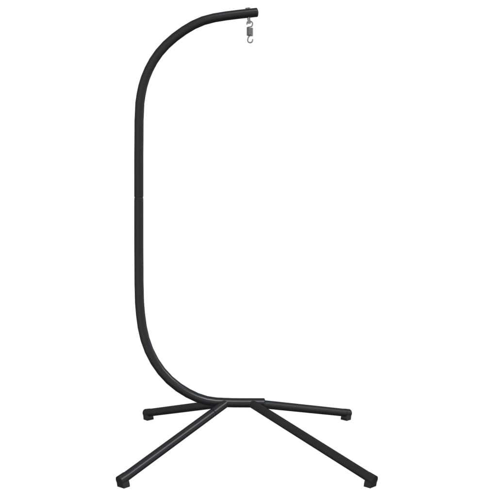 Soporte de silla colgante huevo sin cesta acero negro