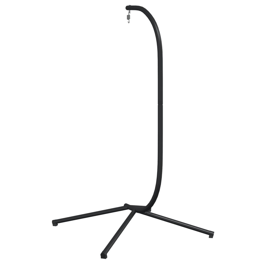 Soporte de silla colgante huevo sin cesta acero negro