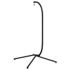 Soporte de silla colgante huevo sin cesta acero negro