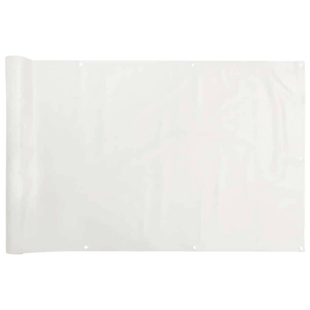 Pantalla de privacidad de balcón PVC blanco 1000x120 cm