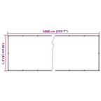 Pantalla de privacidad de balcón PVC blanco 1000x120 cm