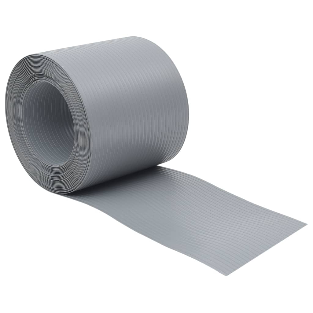 Pantallas privacidad jardín 10 uds PVC gris 252,5x19 cm