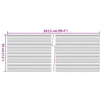 Pantallas privacidad jardín 10 uds PVC gris 252,5x19 cm