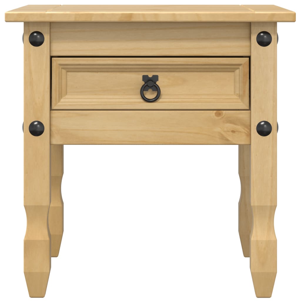Mesa auxiliar Corona madera maciza de pino 50x50x50 cm