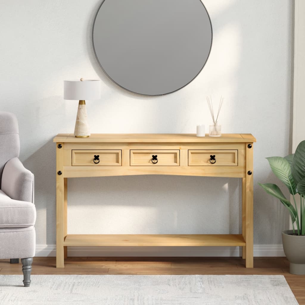 Mesa consola "Corona" 114x34,5x73 cm Madera maciza de pino