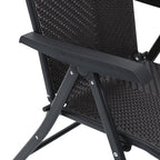 Sillas de jardín plegables 2 uds ratán sintético negro café