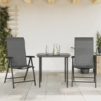 Sillas de jardín plegables 2 uds ratán sintético negro café