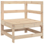 Juego de sofás de jardín 5 piezas madera maciza de pino