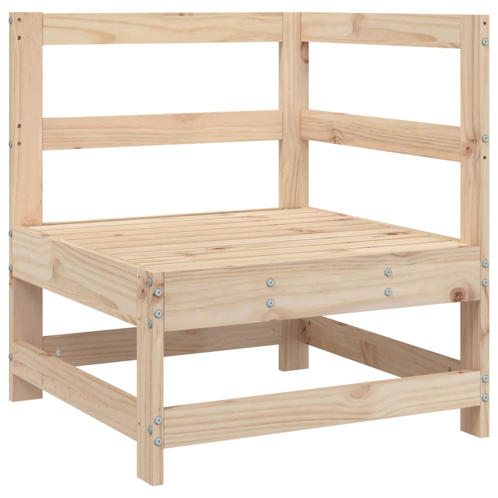 Juego de sofás de jardín 5 piezas madera maciza de pino
