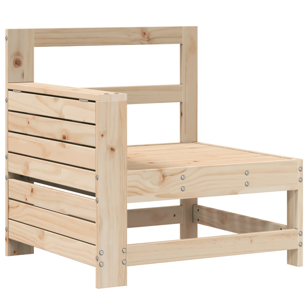 Juego de sofás de jardín 5 piezas madera maciza de pino