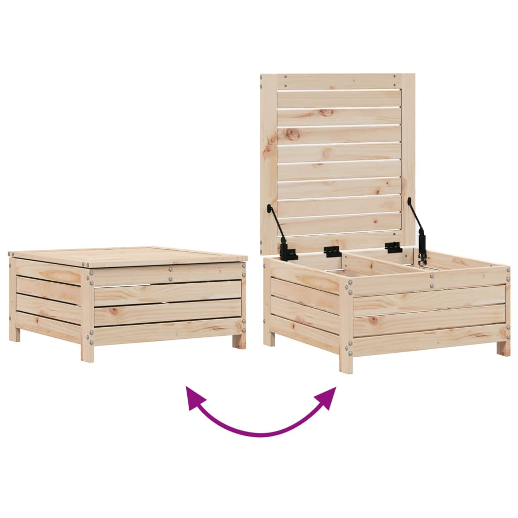 Juego de sofás de jardín 5 piezas madera maciza de pino