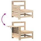 Juego de sofás de jardín 5 piezas madera maciza de pino