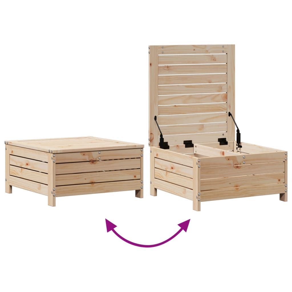 Muebles de jardín 8 pzas y cojines madera maciza pino