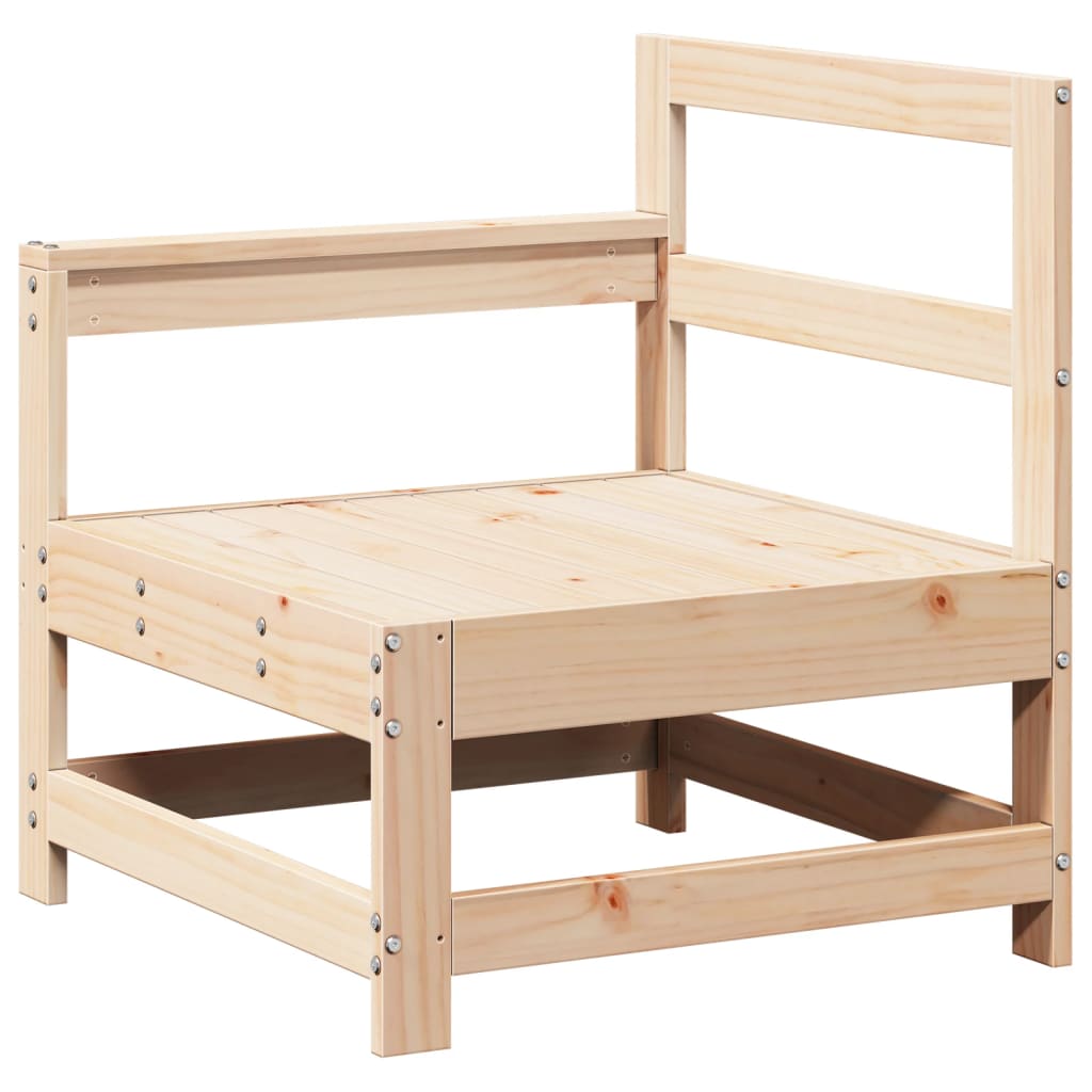 Juego de muebles de jardín 7 piezas madera maciza de pino