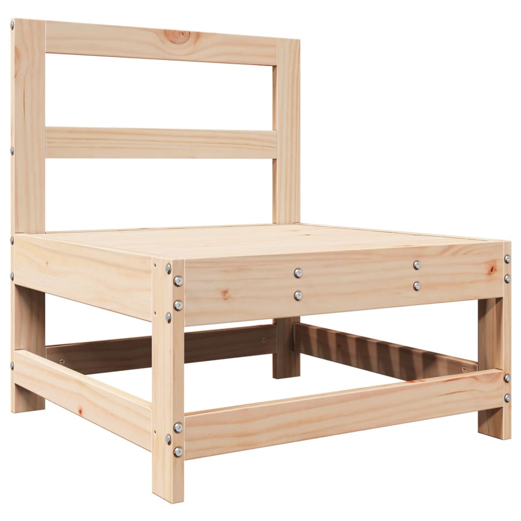 Juego de muebles de jardín 7 piezas madera maciza de pino