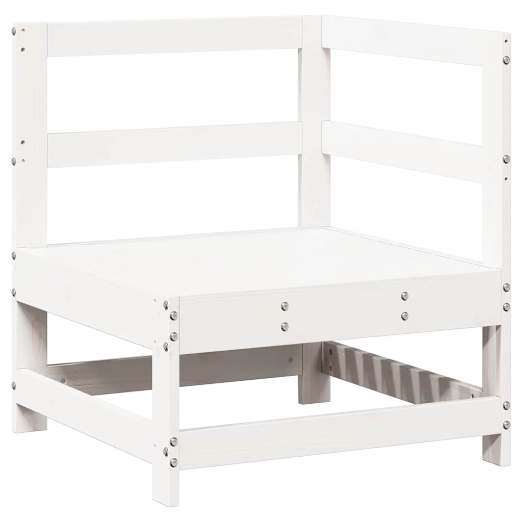 Juego de muebles de jardín 7 pzas madera maciza de pino blanco
