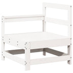 Juego de muebles de jardín 7 pzas madera maciza de pino blanco