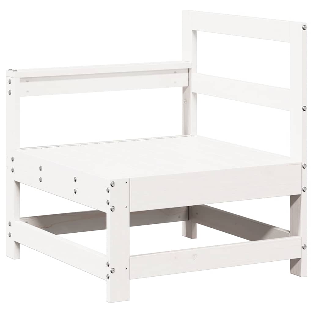 Juego de muebles de jardín 7 pzas madera maciza de pino blanco