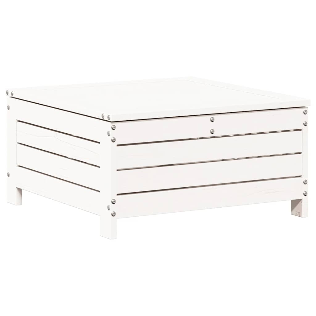 Juego de muebles de jardín 7 pzas madera maciza de pino blanco