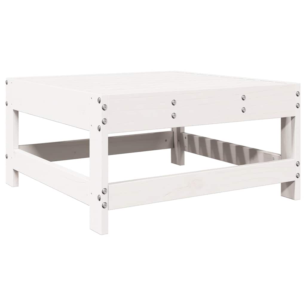 Juego de muebles de jardín 7 pzas madera maciza de pino blanco
