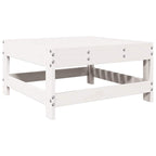 Juego de muebles de jardín 7 pzas madera maciza de pino blanco