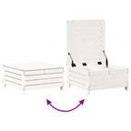 Juego de muebles de jardín 7 pzas madera maciza de pino blanco