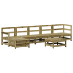 Juego de muebles de jardín 7 pzas madera de pino impregnada