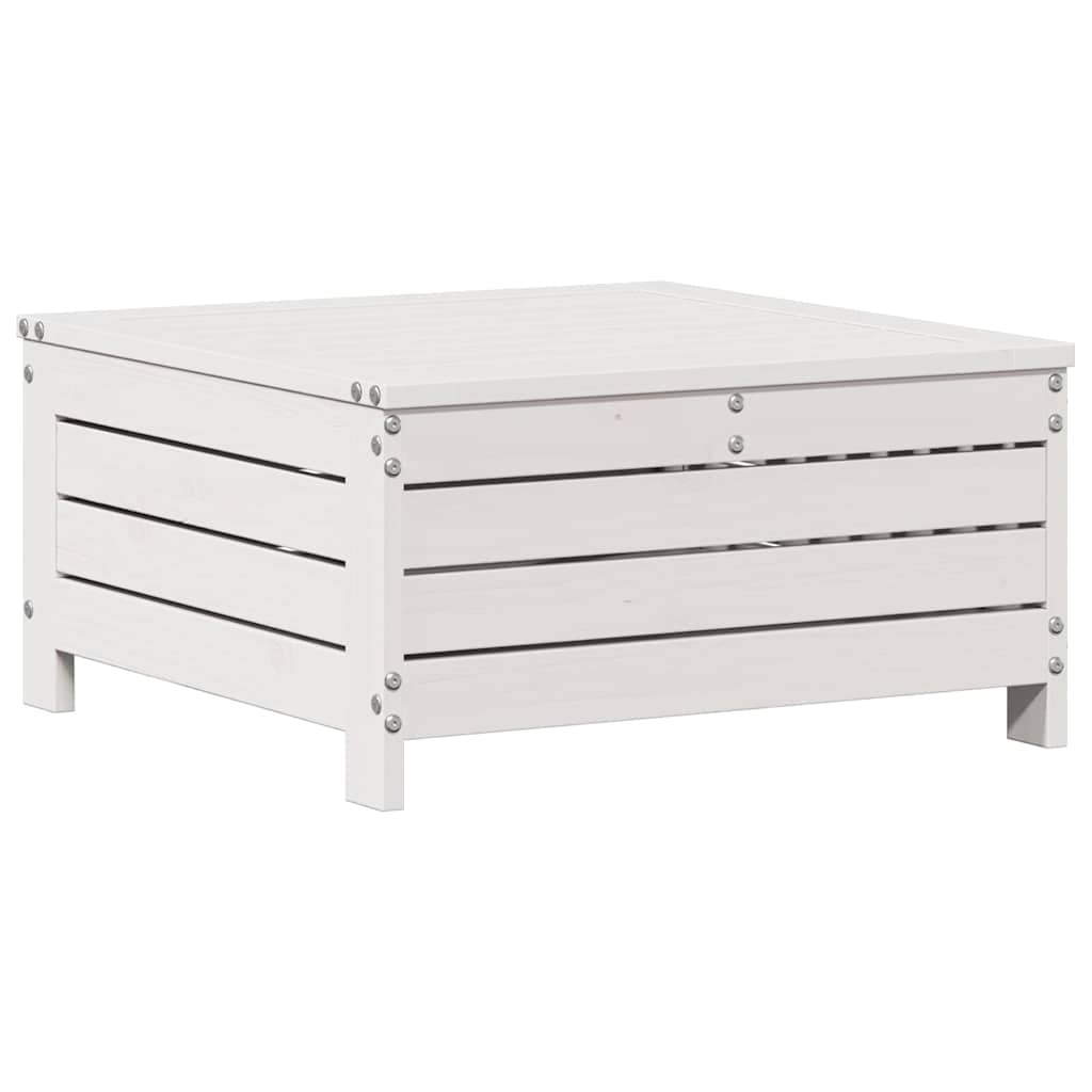 Set de muebles de jardín 3 pzas con cojines madera pino blanco