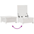 Set de muebles de jardín 3 pzas con cojines madera pino blanco