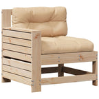 Juego de muebles de jardín 4 pzas y cojines madera maciza pino