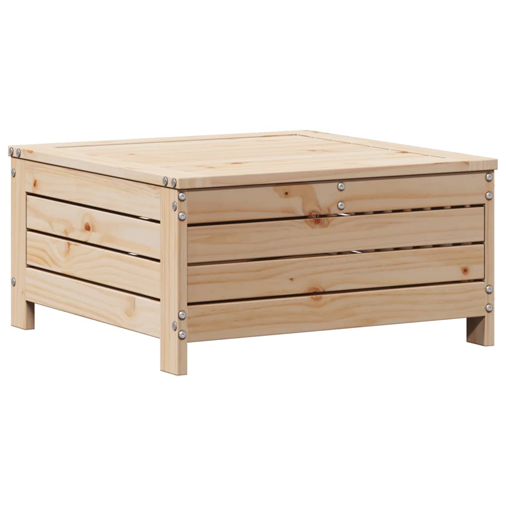 Juego de muebles de jardín 7 pzas y cojines madera maciza pino