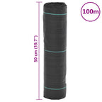 Membrana antihierbas negra 0,5x100 m PP