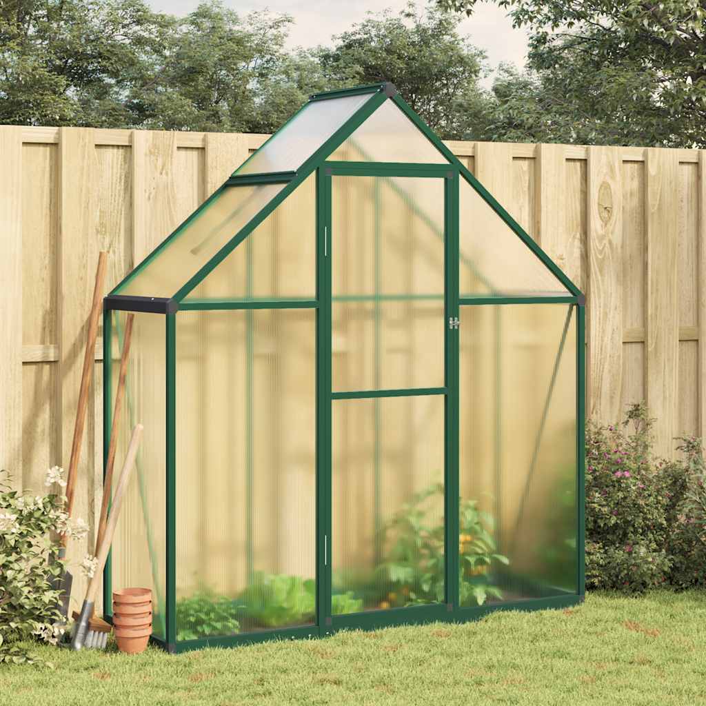 Greenhouse with anthracite aluminum base frame 169x114x195 cm