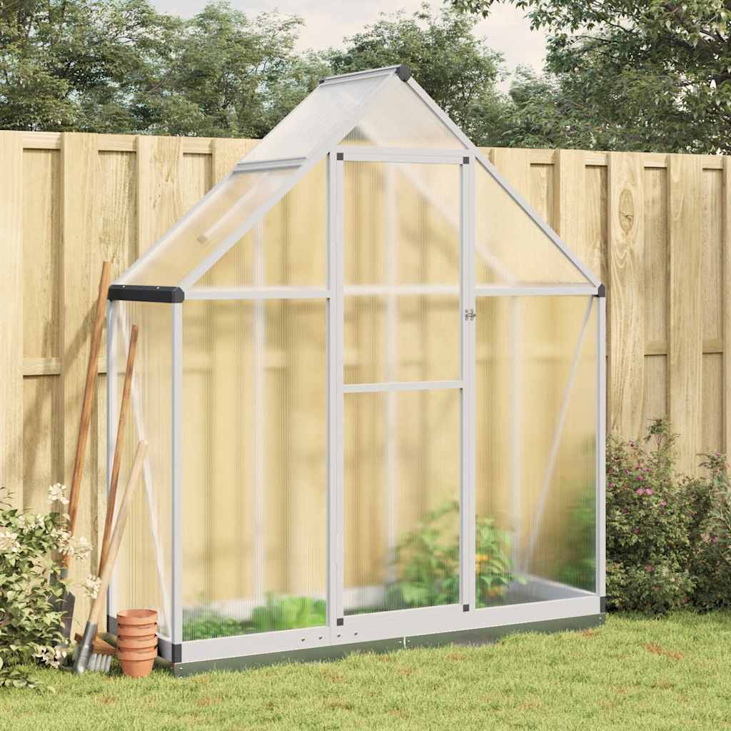 Greenhouse with anthracite aluminum base frame 169x114x195 cm