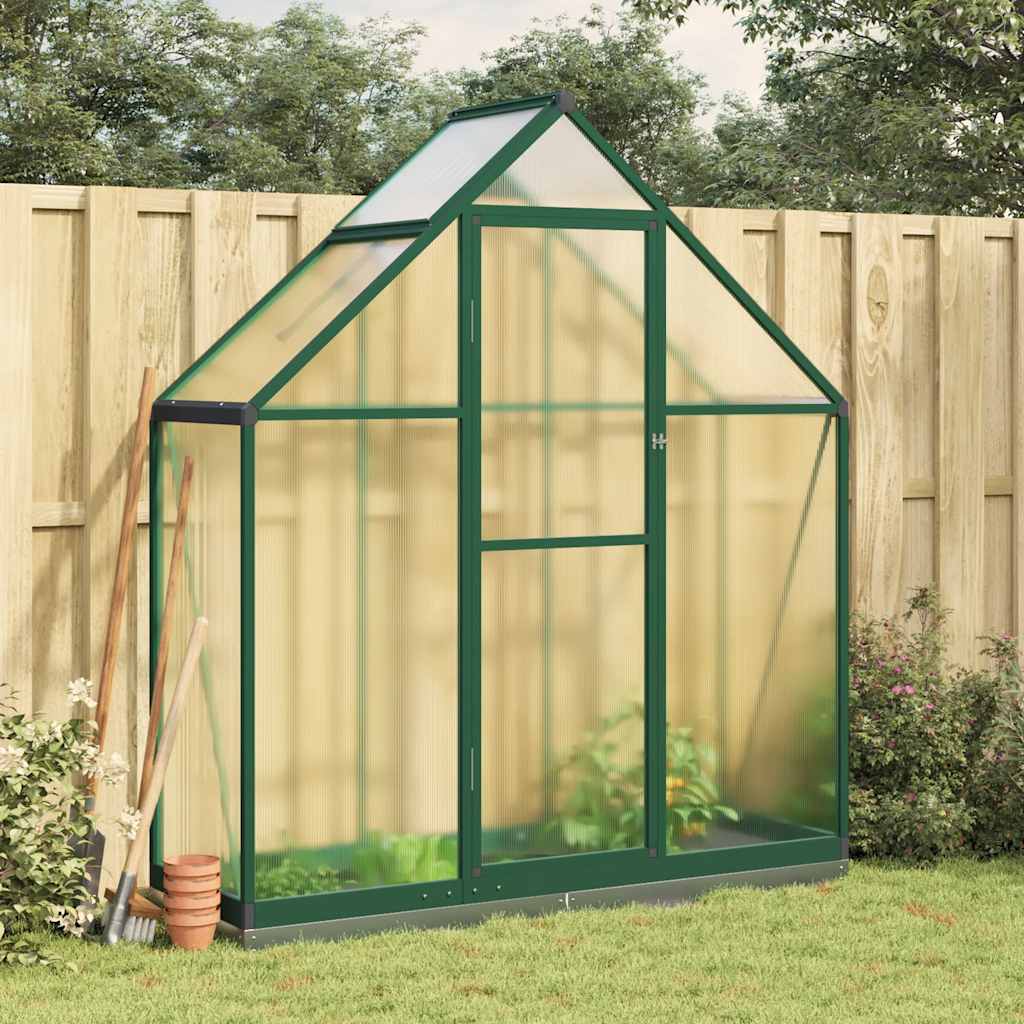 Greenhouse with anthracite aluminum base frame 169x114x195 cm