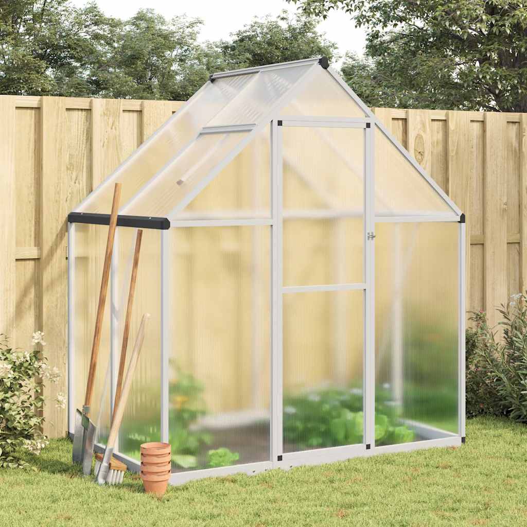 Greenhouse with anthracite aluminum base frame 169x114x195 cm