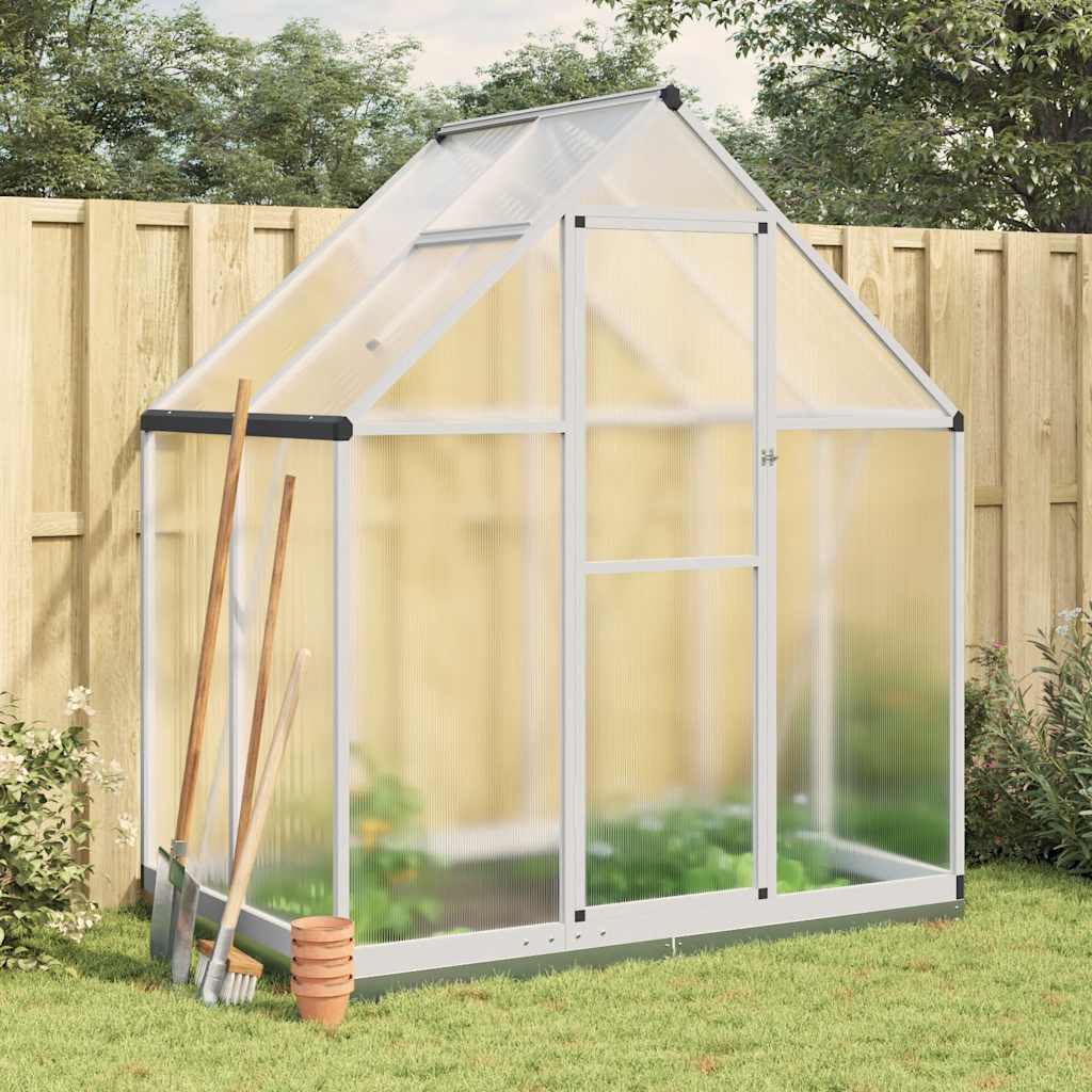 Greenhouse with anthracite aluminum base frame 169x114x195 cm