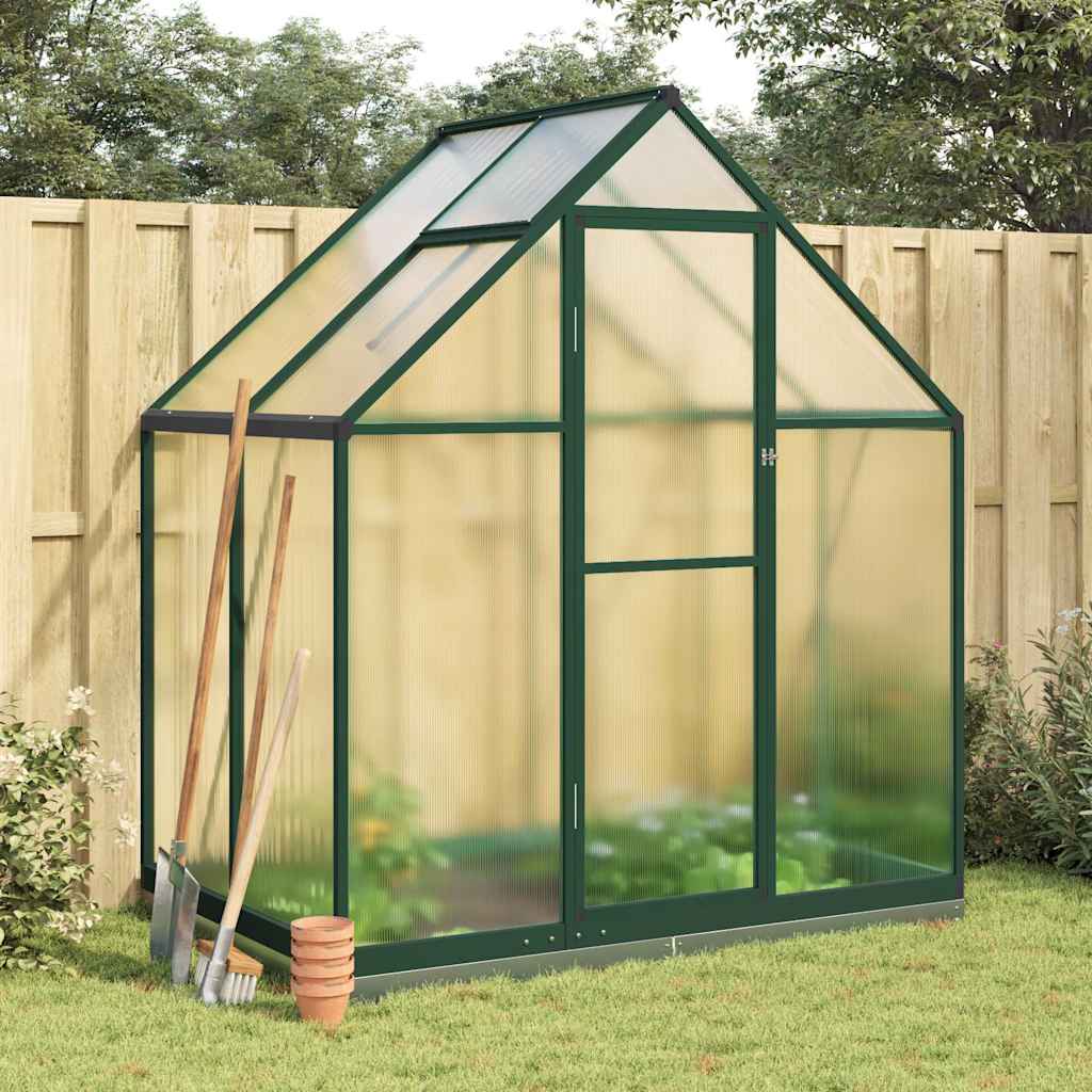 Greenhouse with anthracite aluminum base frame 169x114x195 cm